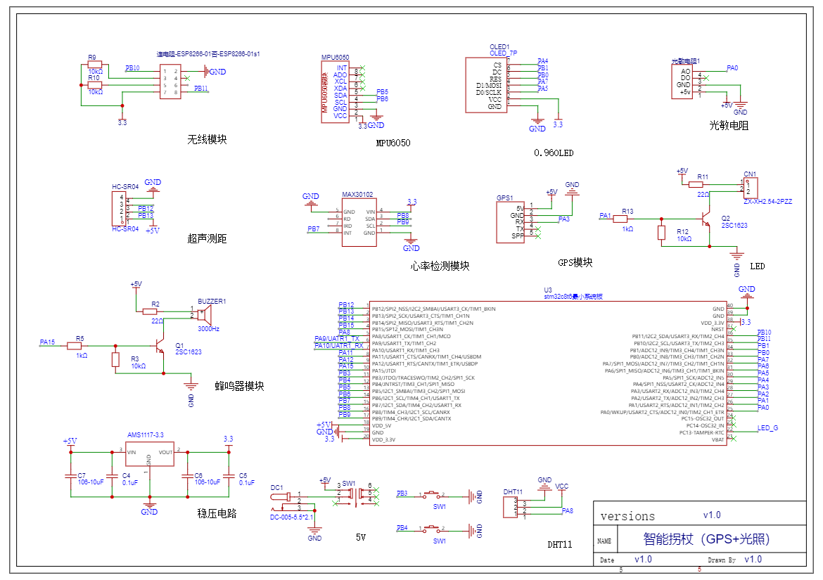计算机毕业范例设计源码-28.1.智能拐杖-GPS+光照-MPU6050-基于STM32单片机物联网设计【硬件+APP+云平台】截图