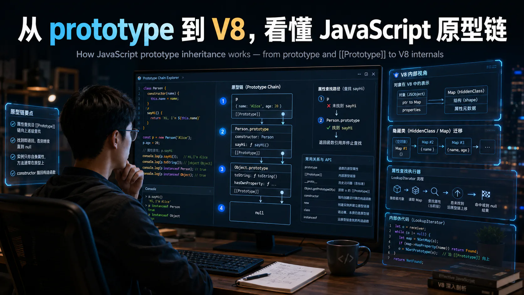 从 prototype 到 V8，看懂 JavaScript 原型链头图