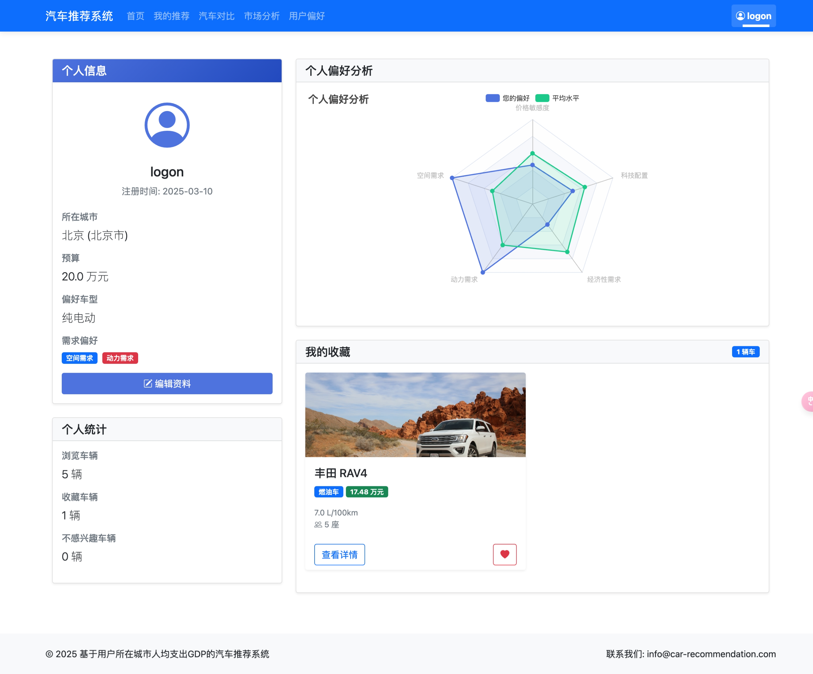 个人信息页面