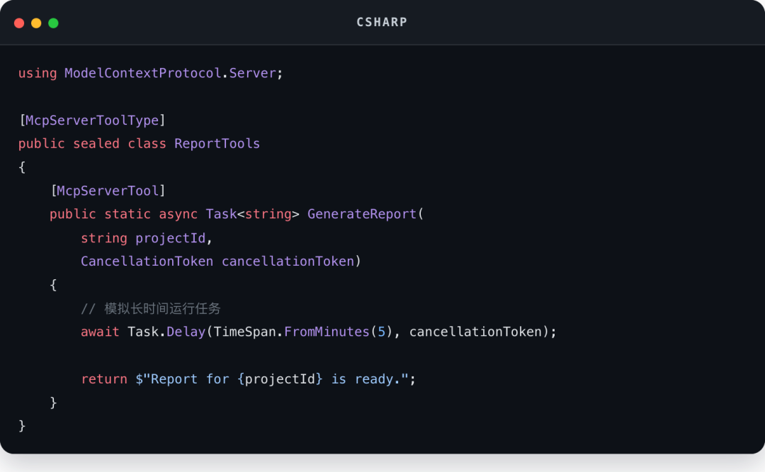 Csharp code block
