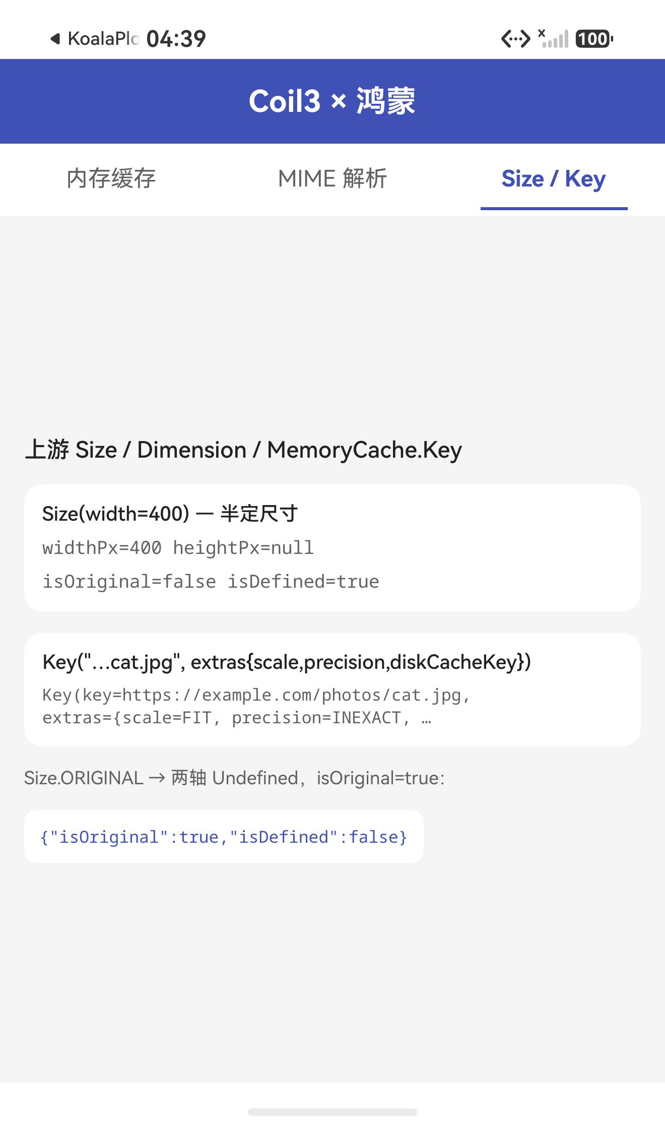 Size/Key 页