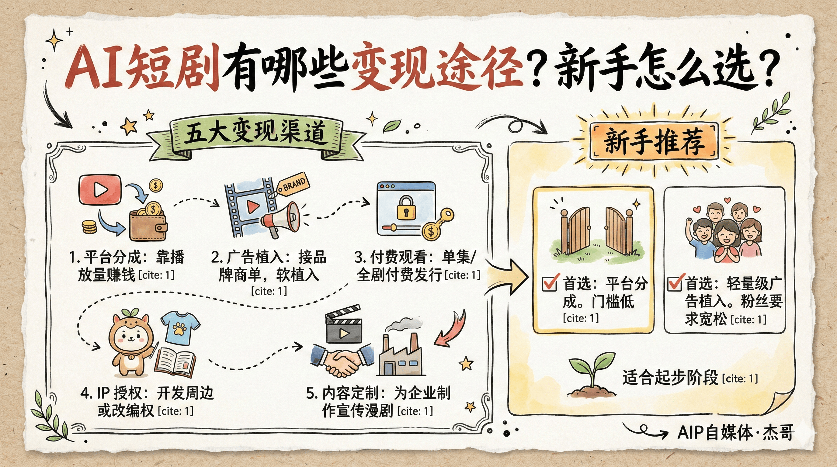 AI 短剧有哪些变现途径？新手怎么选