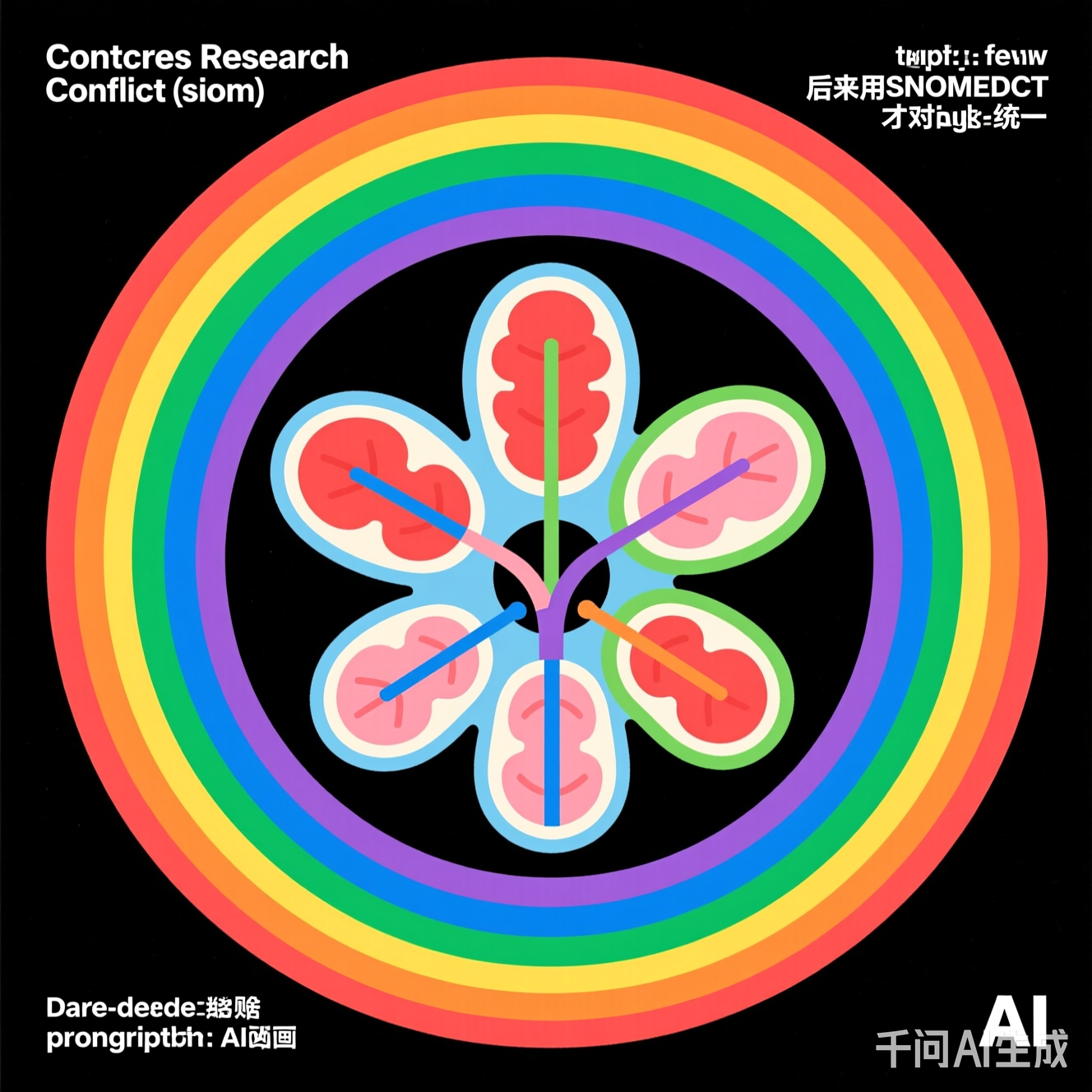 AI画的彩虹病理图