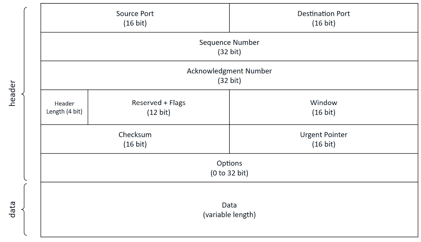 图 2.4 – 一个 TCP 数据包