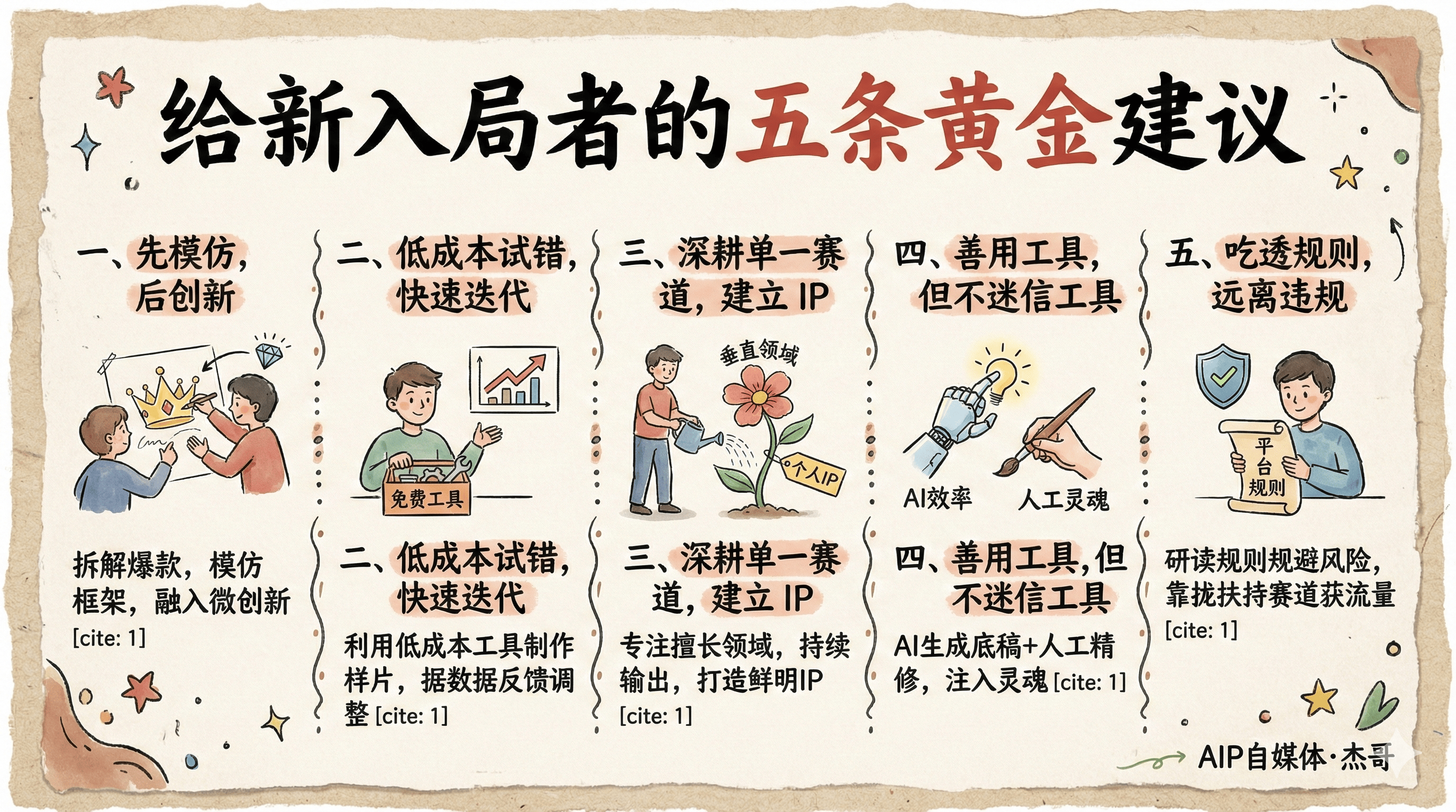 新入局者的五条黄金建议