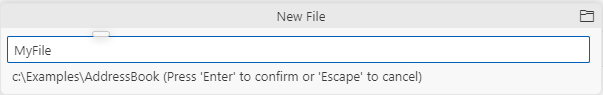 {New File dialog}