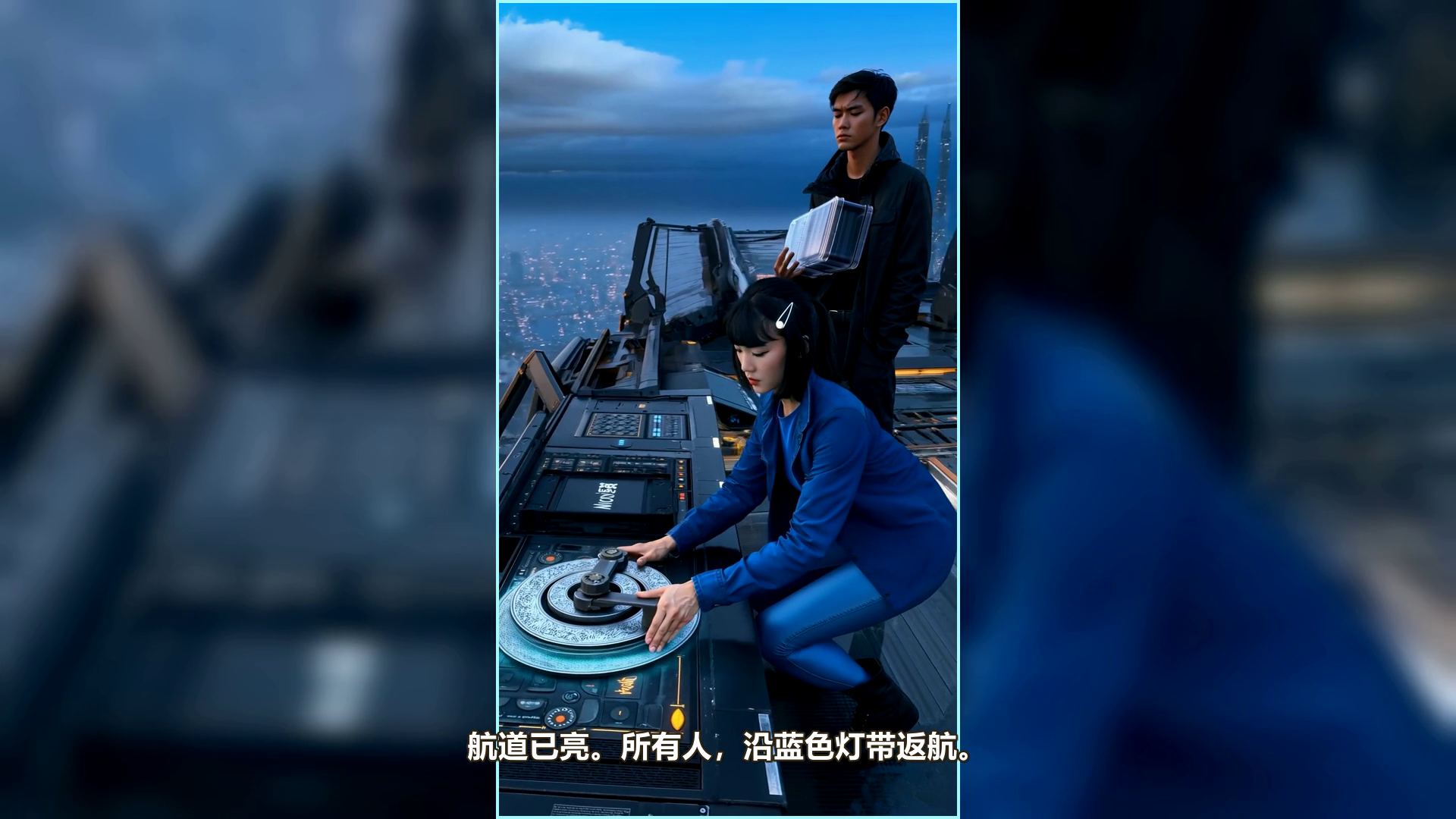 成年导航工程师再次开始风向盘校准的电影终段画面