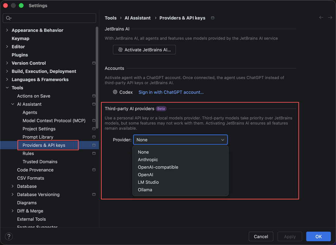 Providers & API keys