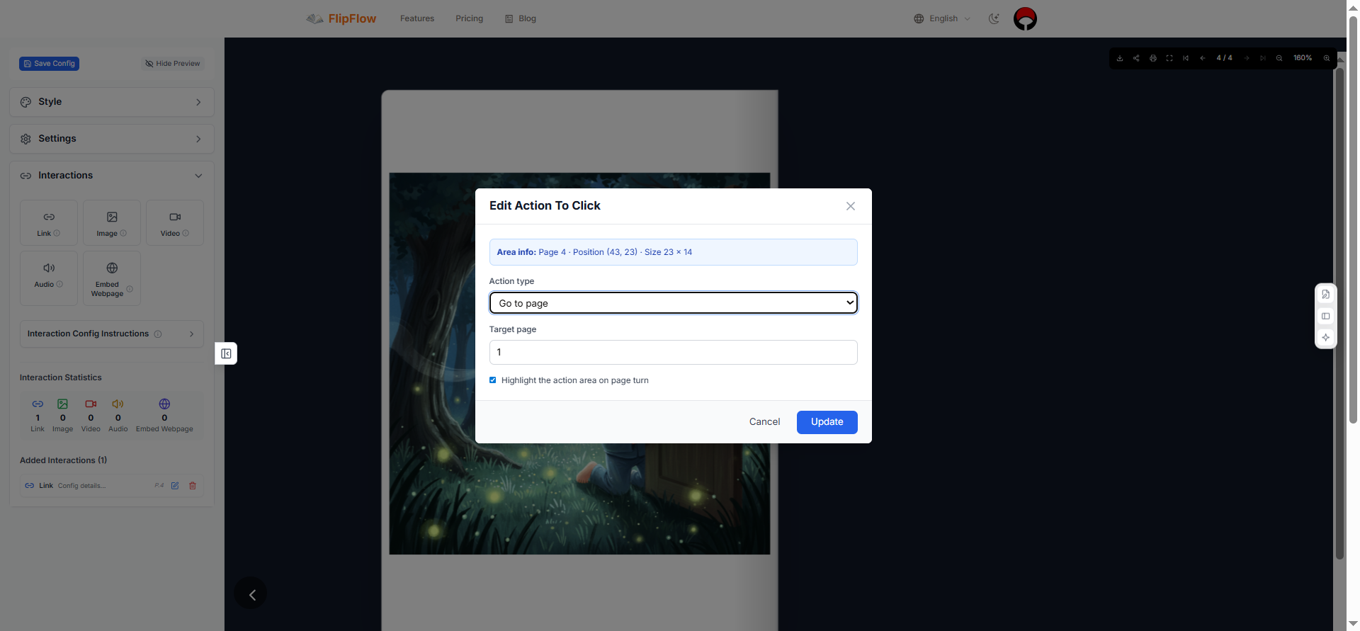FlipFlow Interaction Configuration