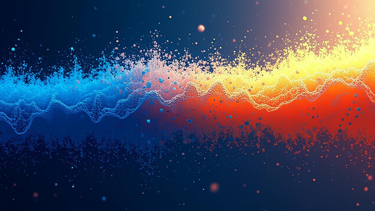 Abstract visual evolution: chaotic noise particles