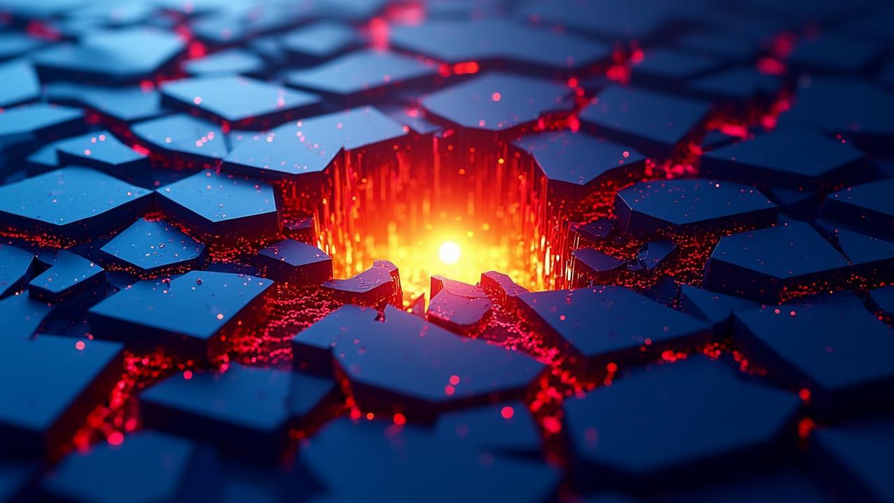 An abstract visual of a digital supply chain under