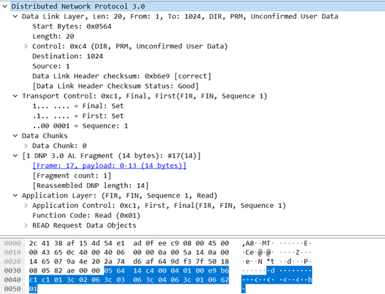 Dnp Text String DNP3协议解析 —— 利用Wireshark对报文逐字节进行解析详细解析DNP3所含功能码_dnp3协议详解-CSDN博客