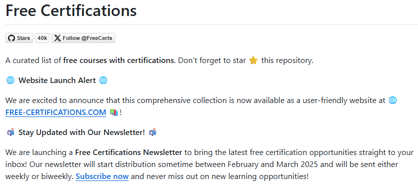 Free-Certifications