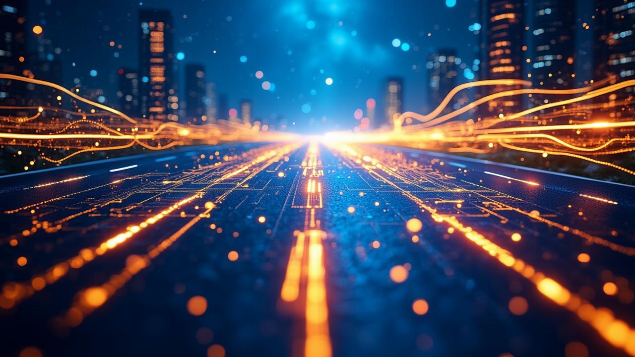 Abstract autonomous driving imagery: flowing deep 