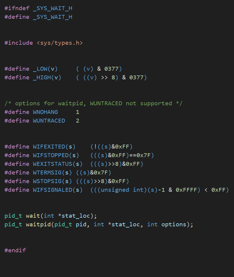 include/sys/wait.h源码图像版