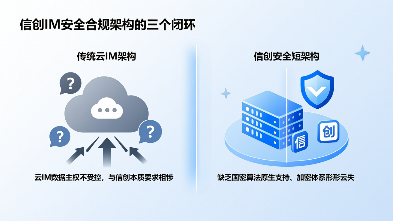 传统即时通讯架构的“路径依赖”与信创环境下的安全短板配图
