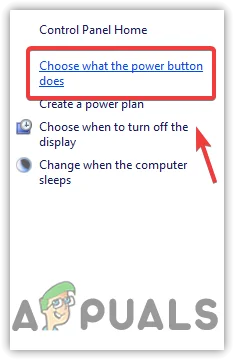Navigating to the Power Settings