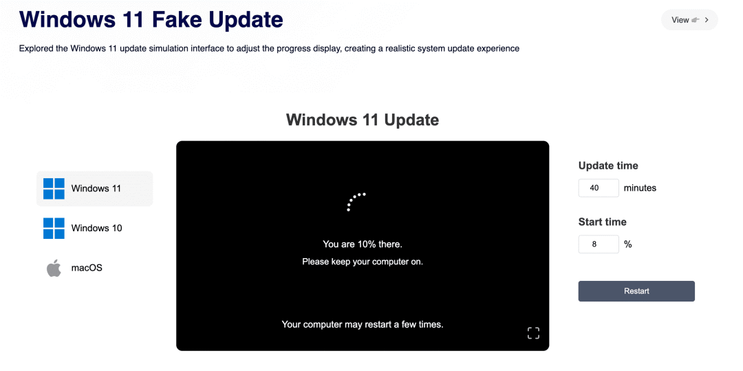 fakewindowsupdatescreen.com