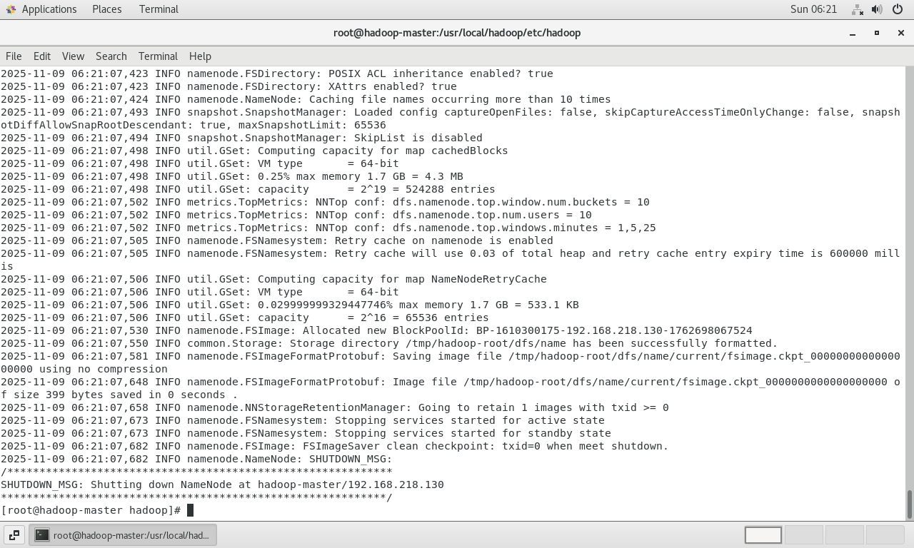 首次格式化NameNode