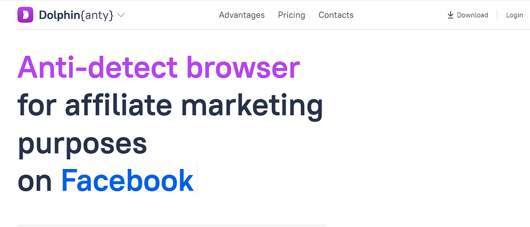 Dolphin Anty website homepage