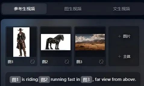 牛仔在荒芜的草原驰骋