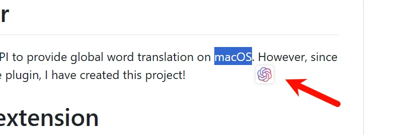 OpenAI Translator 界面2