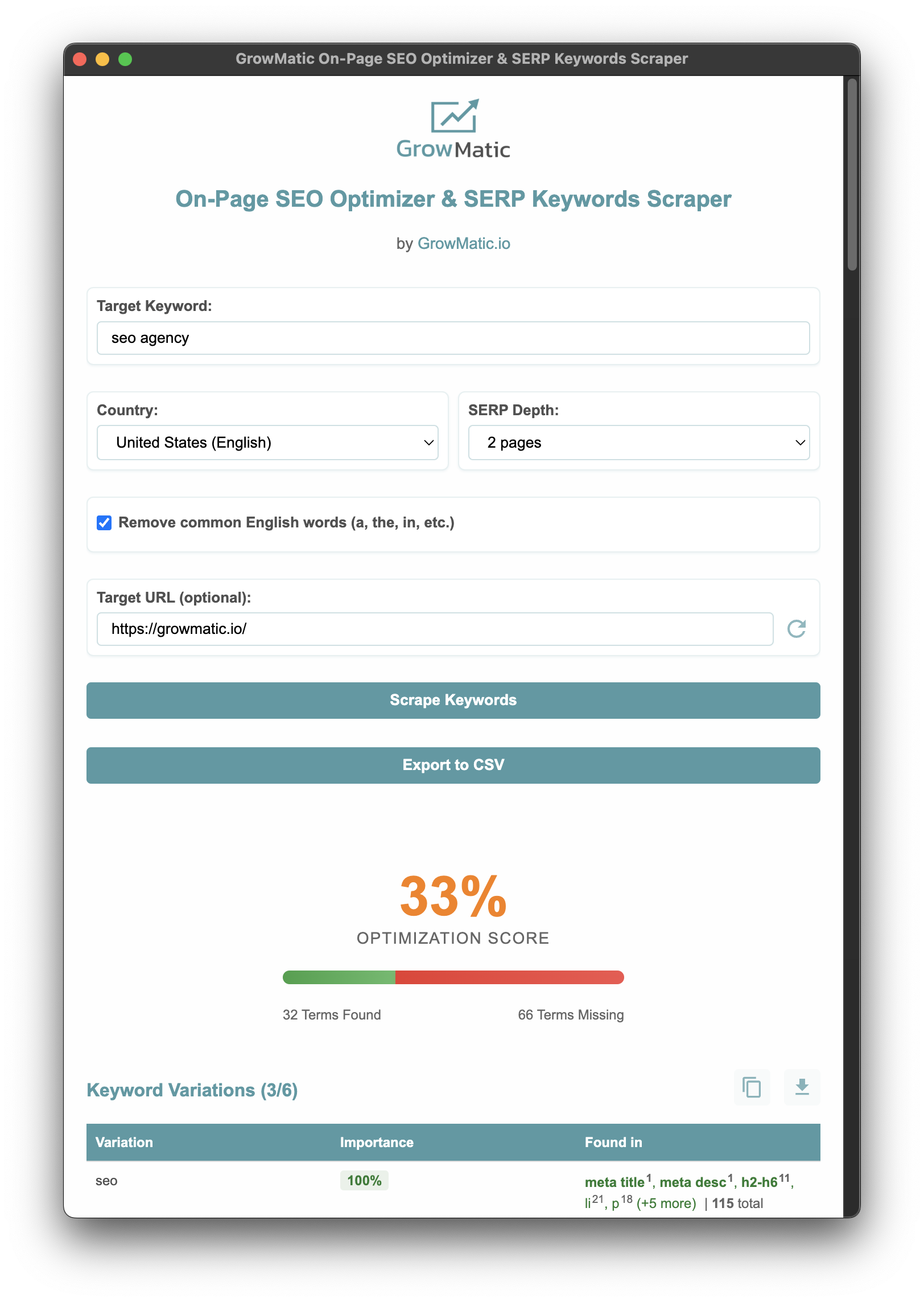 GrowMatic SEO Chrome Browser Extension