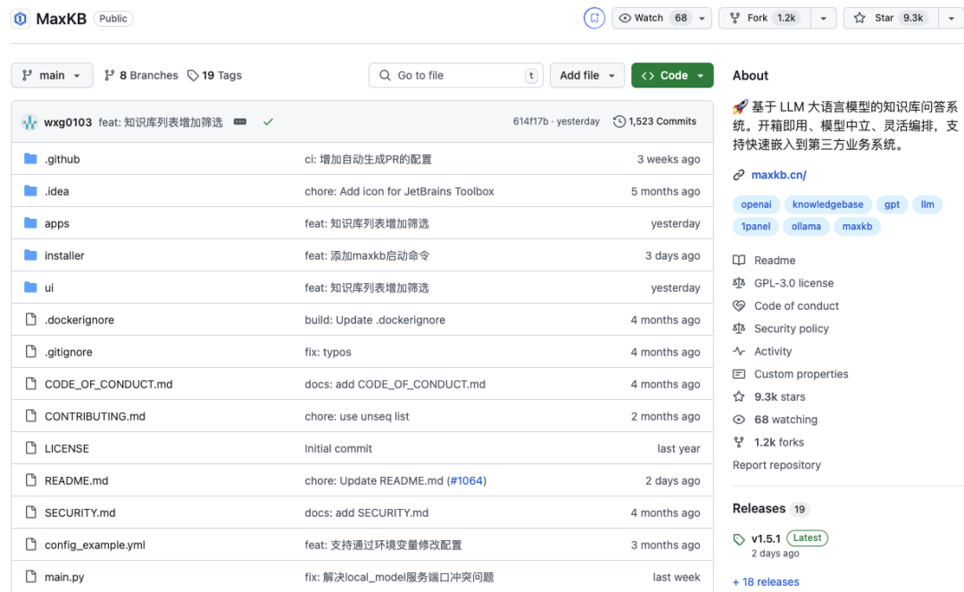 9.3K Star！一款特别好用的 AI 知识库问答系统：MaxKB_LLM_03