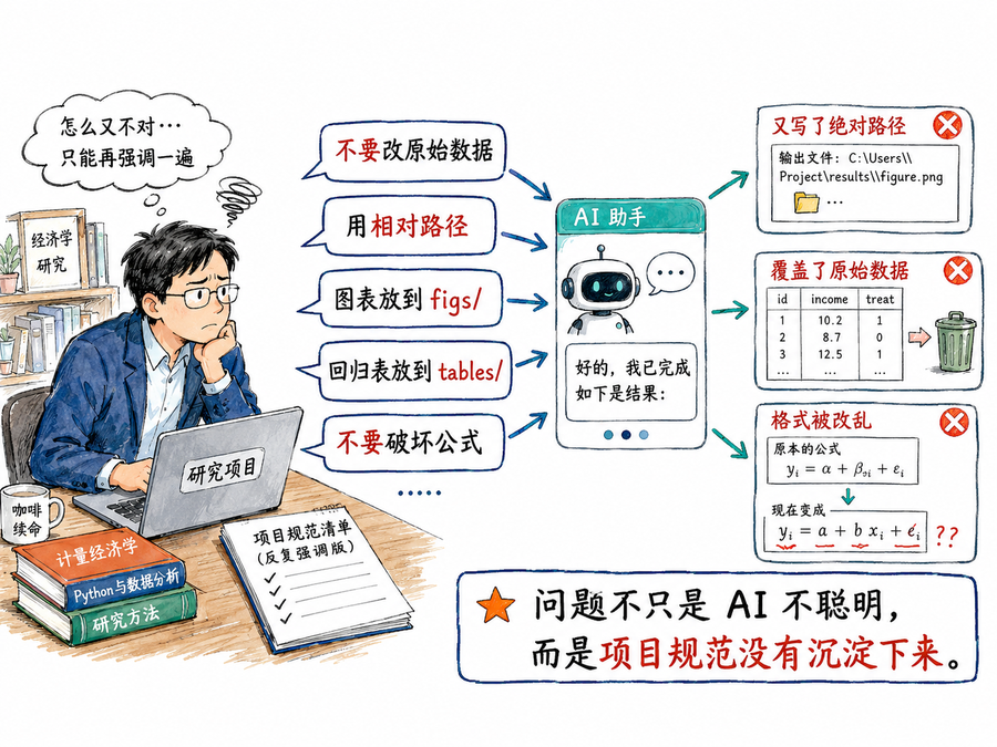 AI 反复犯错的根源不是能力不足，而是项目规范没有沉淀为可复用规则