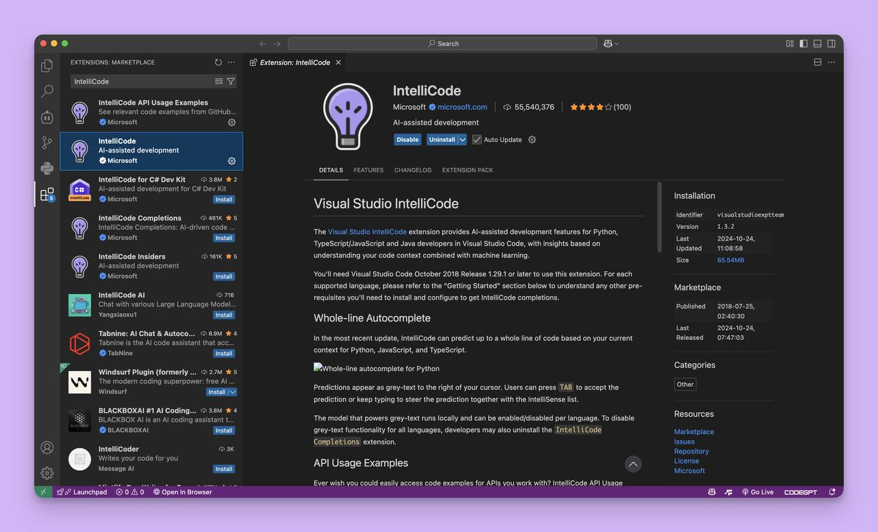 VSCode AI开发插件界面
