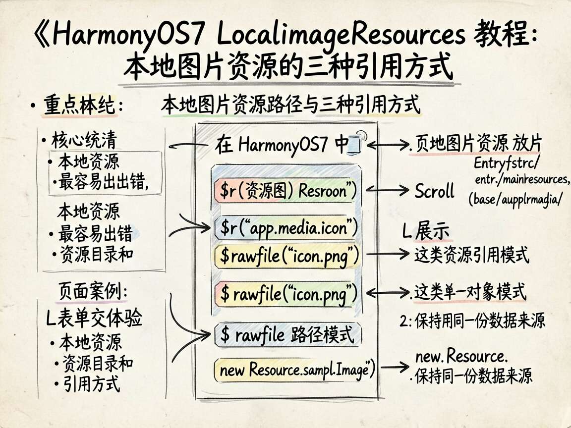 为一篇题为《HarmonyOS7 LocalImageResources 教程:本地图片资源的三种引