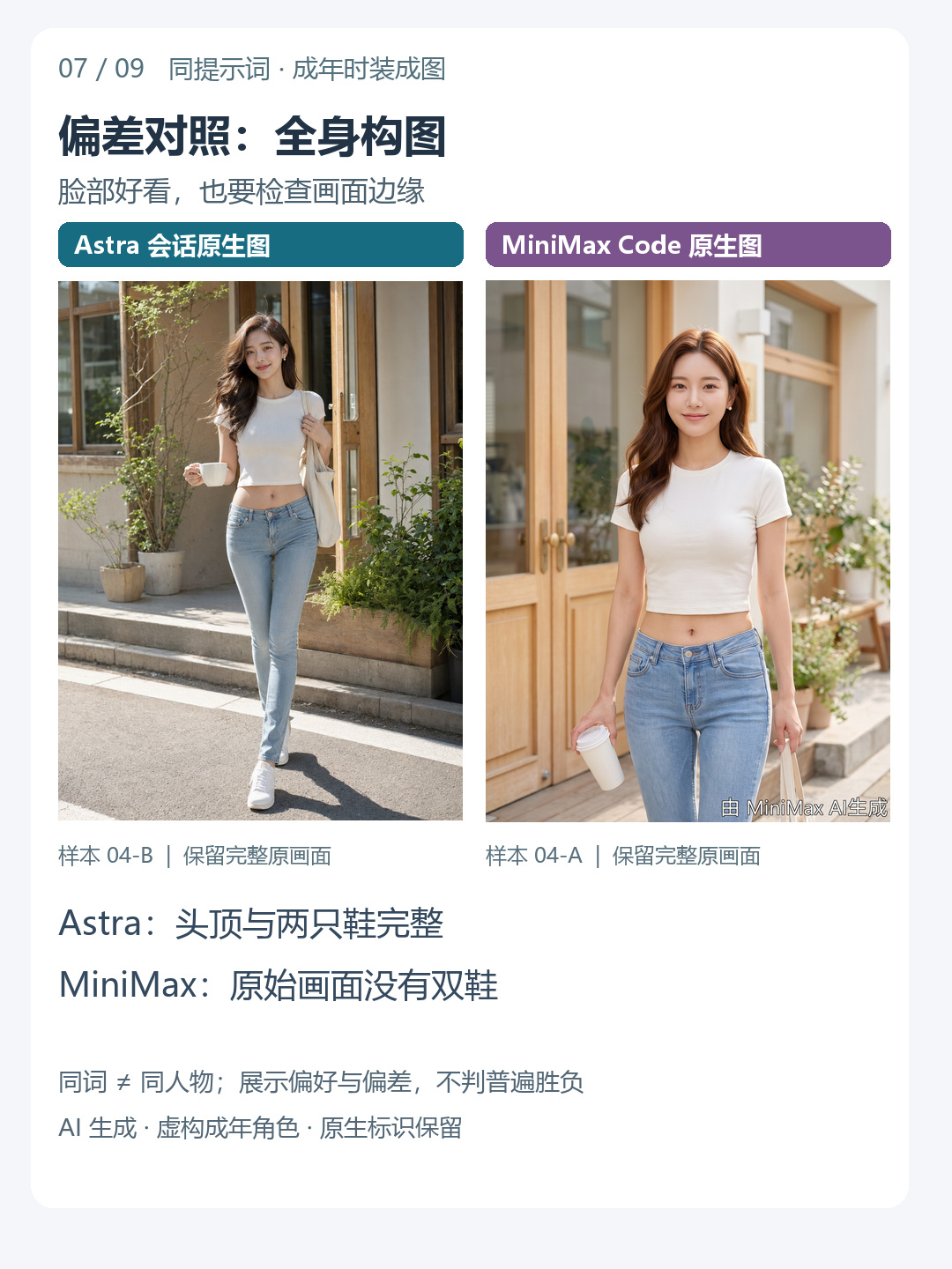 偏差对照:全身构图