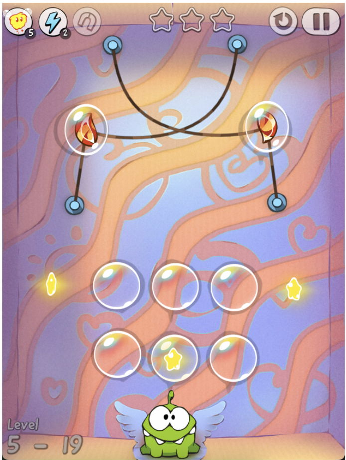 Figure 19: An example of a level where VLMs fail to correctly identify the number of ropes.