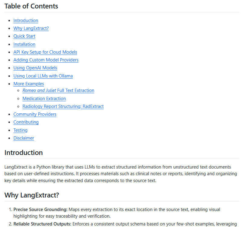 langextract 项目介绍图