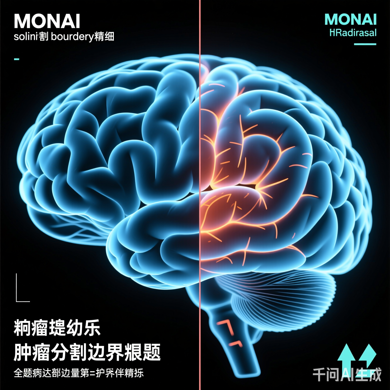 脑肿瘤分割边界对比