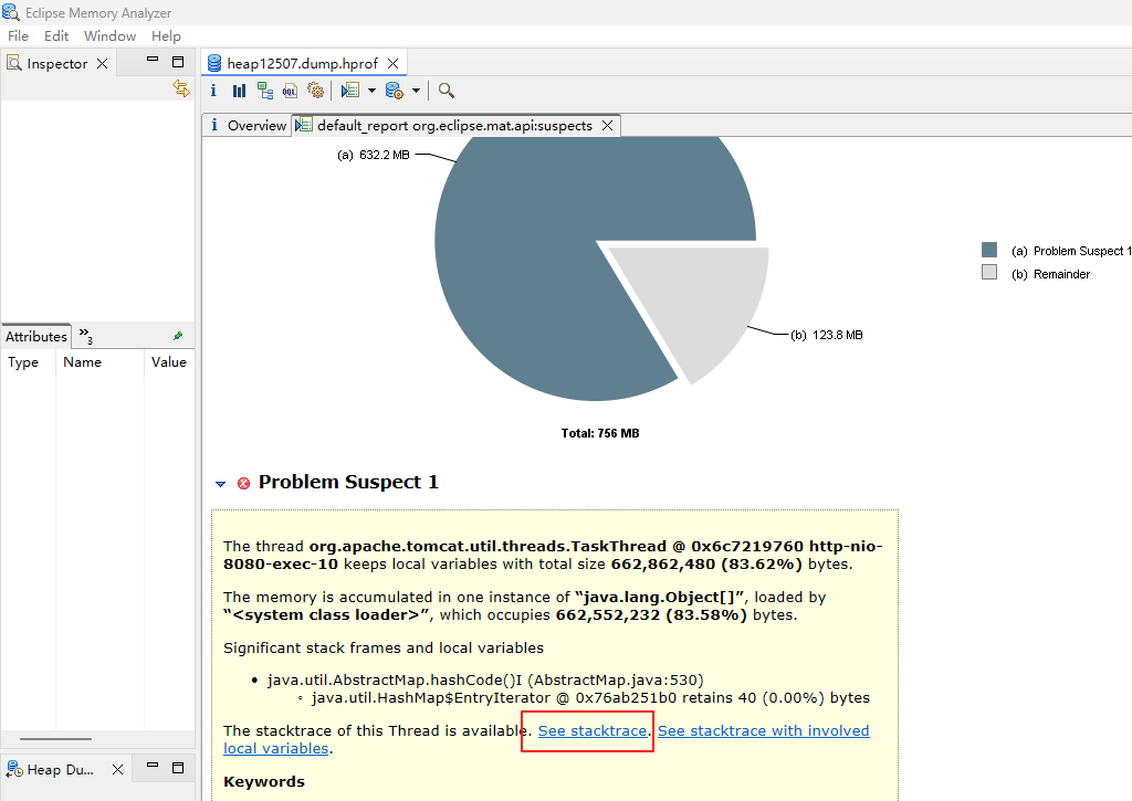 使用Eclipse Memory Analyzer分析java程序占用内存的情况_java_07