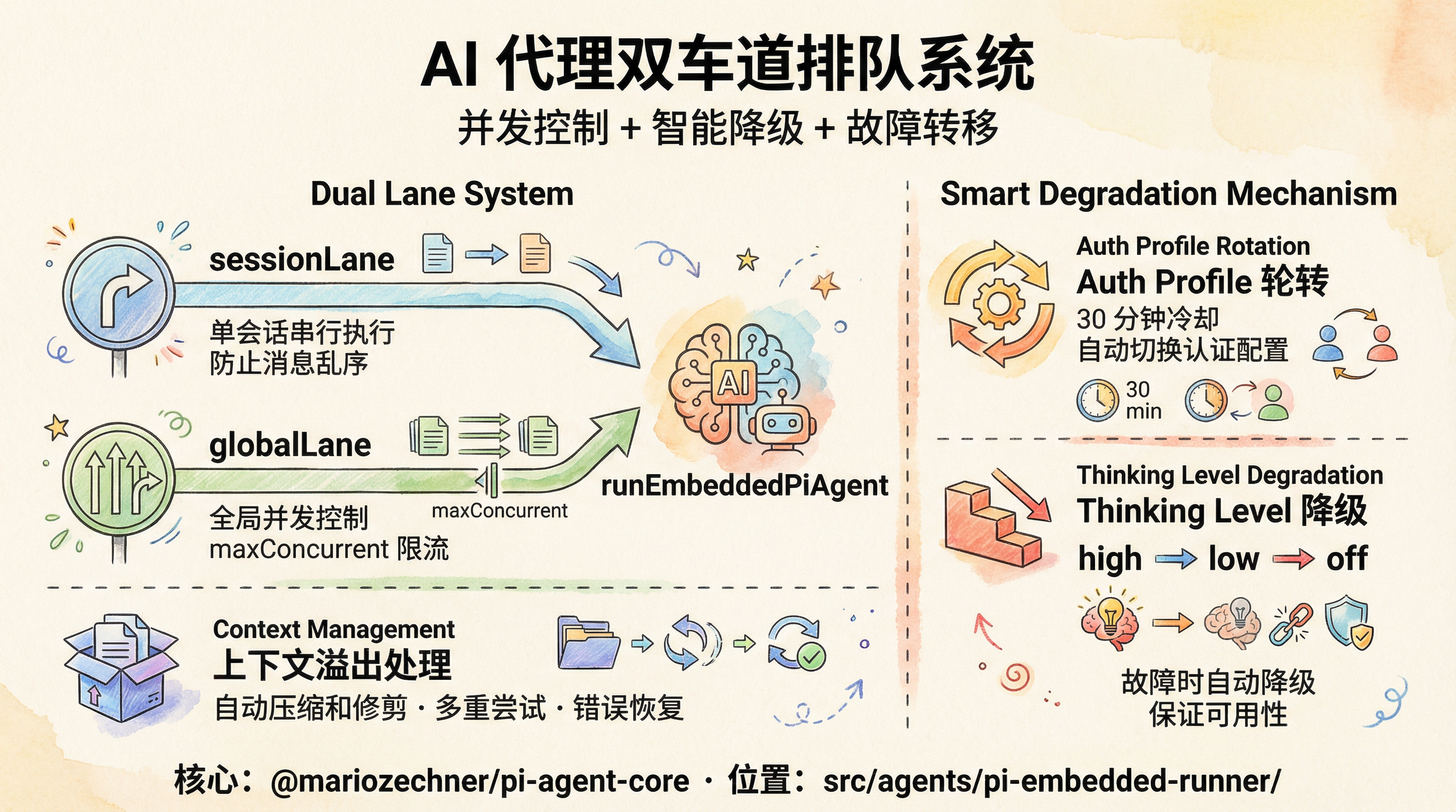 AI 代理双车道排队系统