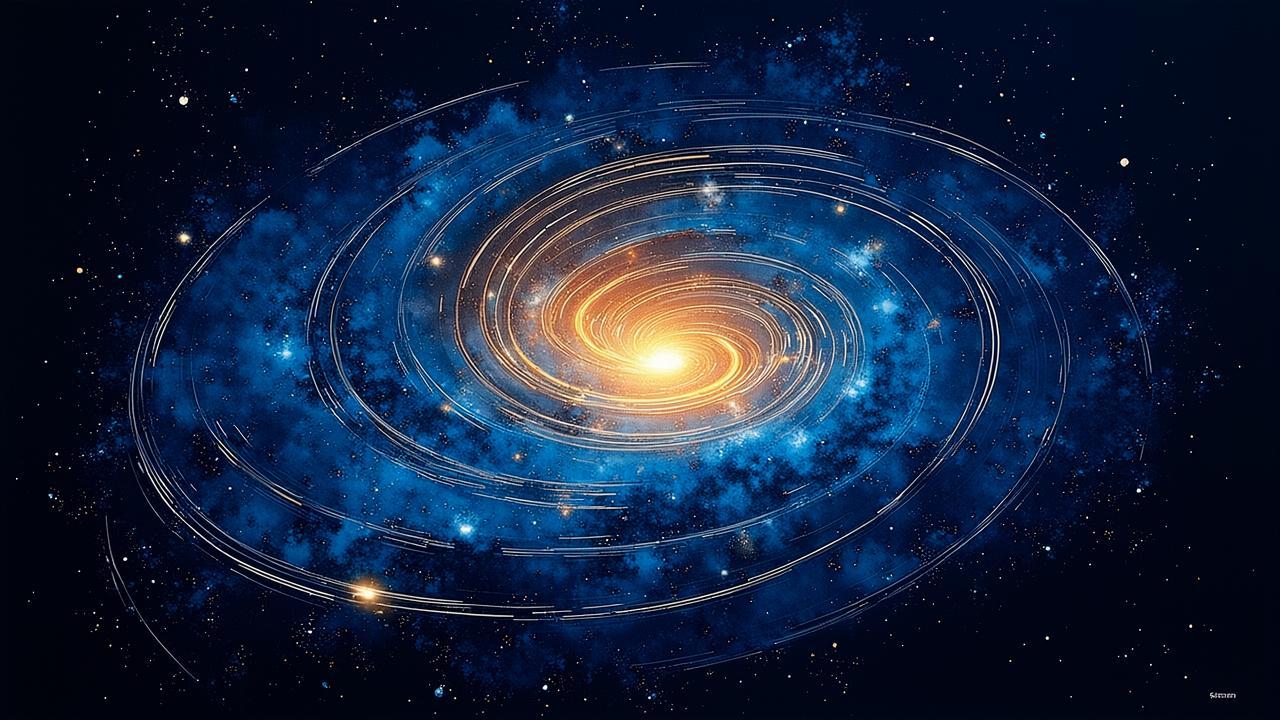 An abstract visualization of stellar navigation, f