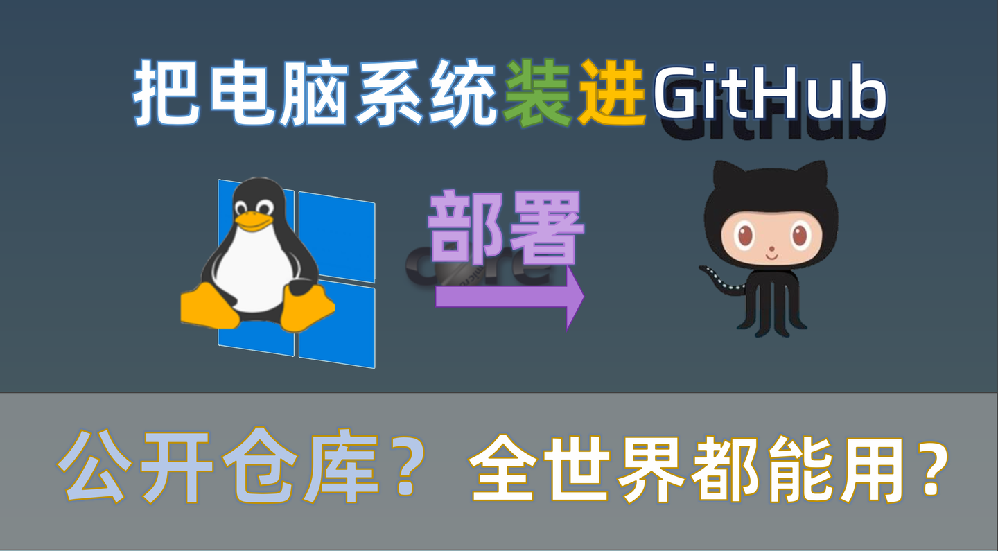 打造全世界都能用的公开系统?我把系统装进了GitHub!