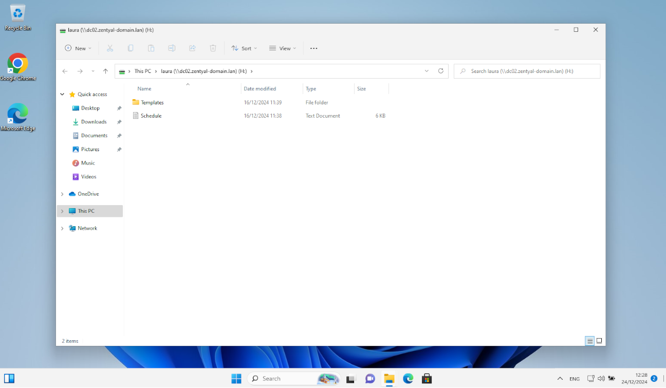 Personal folder access