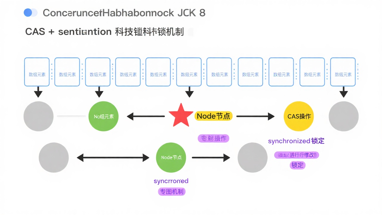 ConcurrentHashMap JDK 8节点锁示意图