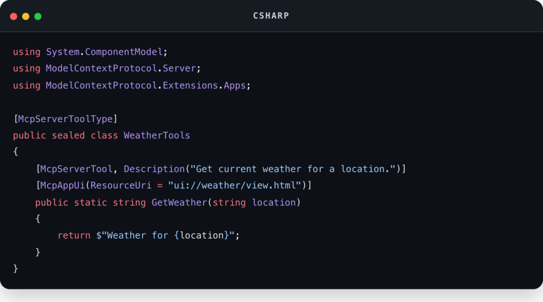Csharp code block