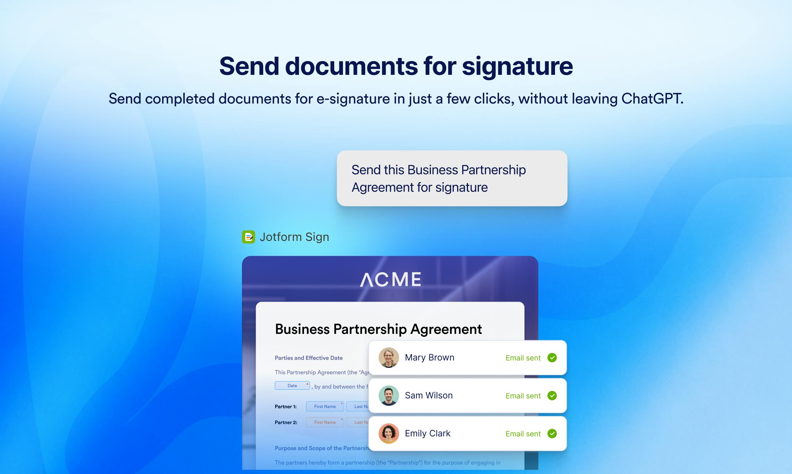 Jotform Sign for ChatGPT and Claude