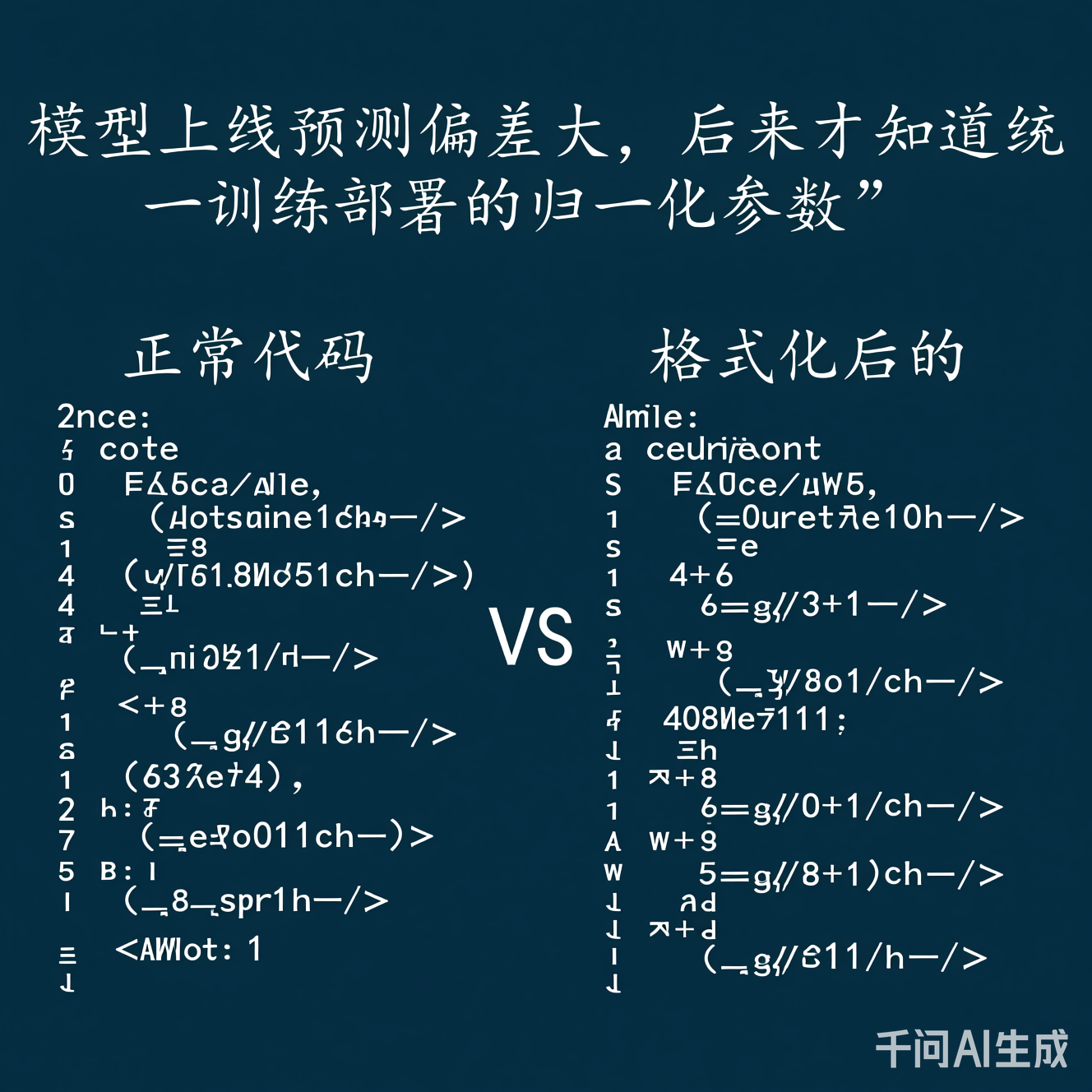 代码对比图:正常代码 vs 格式化后的代码