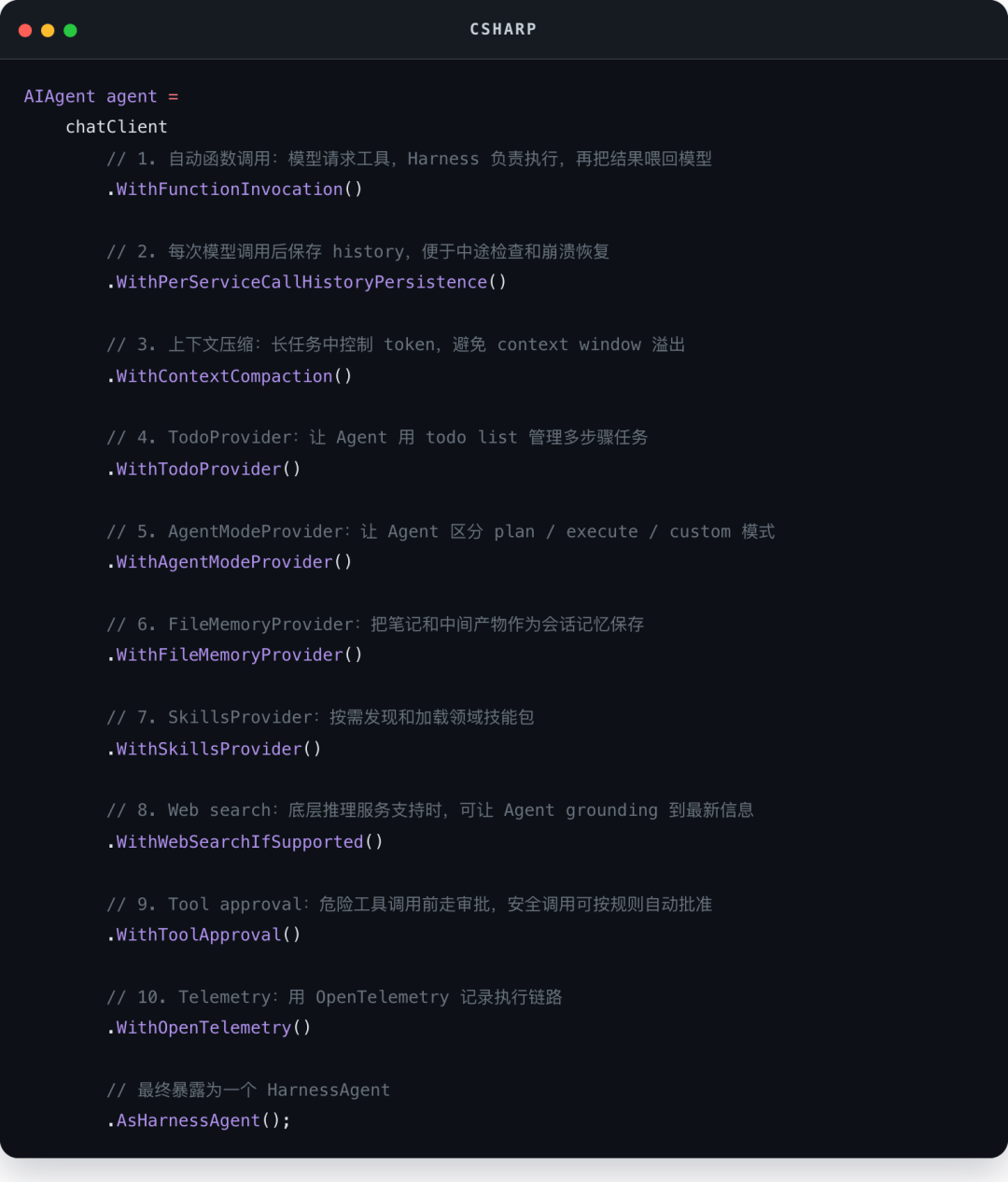 Csharp code block