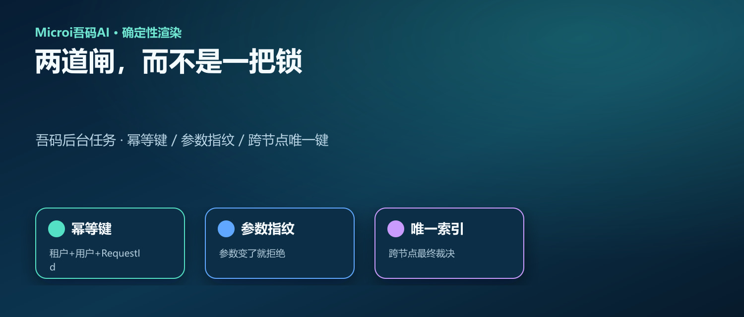 幂等键与参数指纹两道闸的确定性封面图