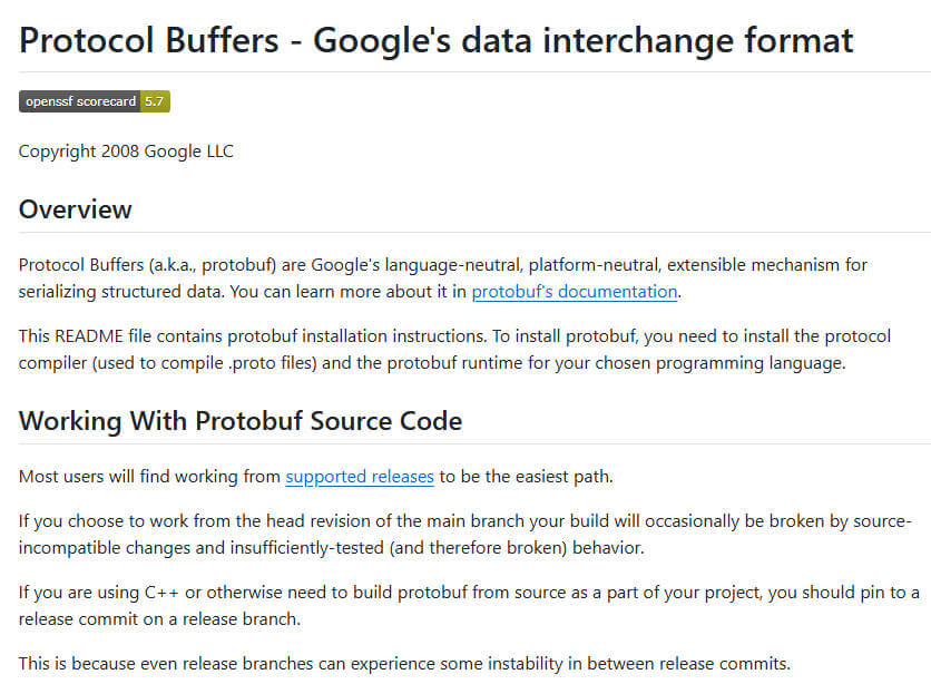 protobuf 项目介绍图
