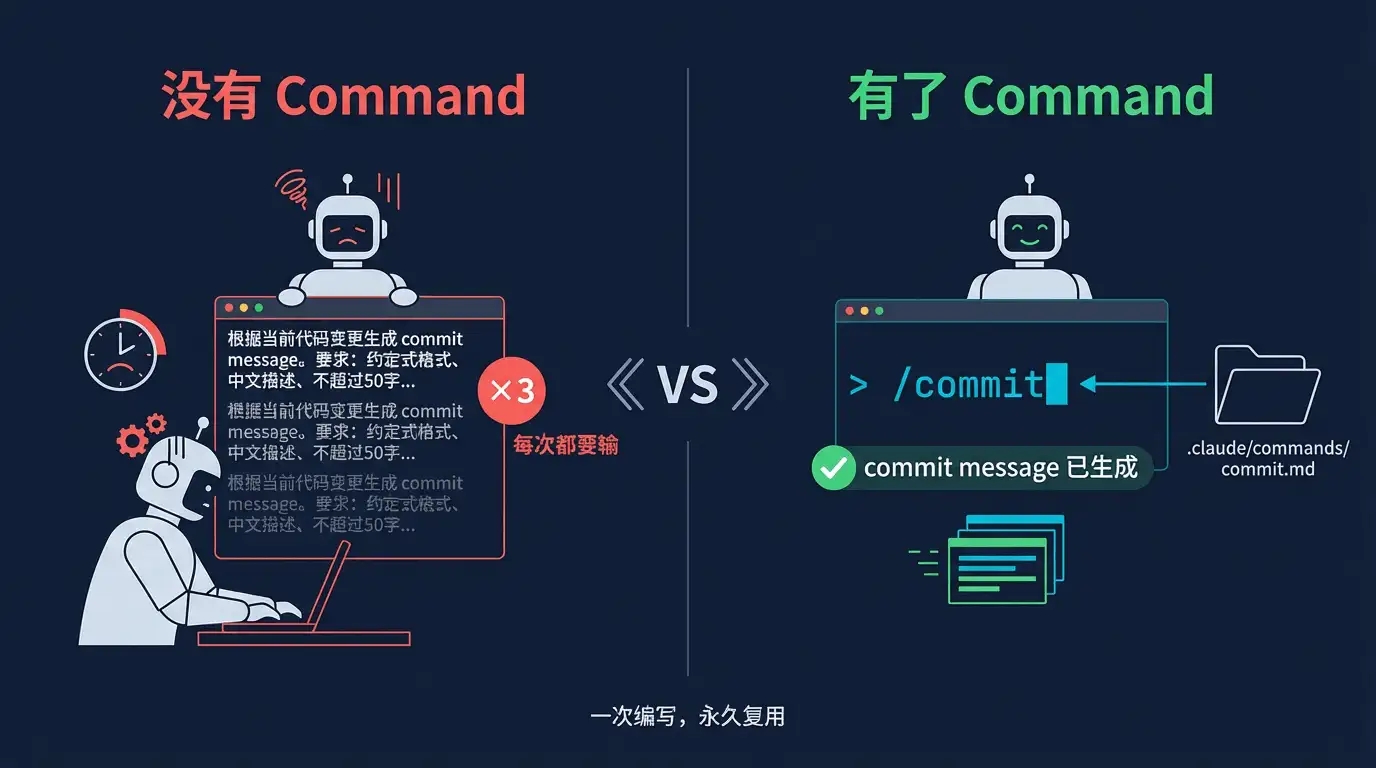 没有 Command vs 有了 Command 的对比