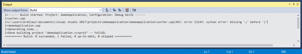 Output Window