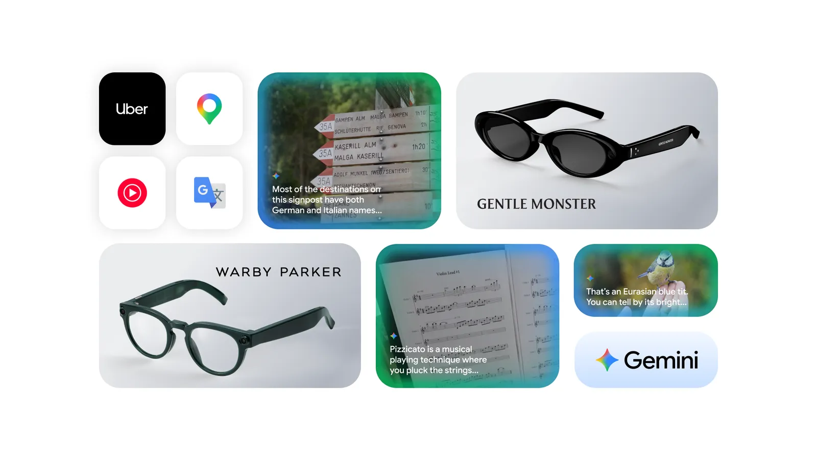 Google Android XR AI 智能眼镜展示图